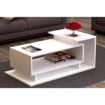 Heera Moti uv Coffee Table (Finish :-White pre- laminted Matt)
