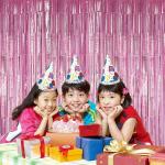 Sv Traders Foil Curtain Fringe for Party Decoration/Door Curtains Set of 2