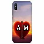 Voleano back cover for Redmi 9A, A, Love, M , letter, A, M alphabet, A, M word, A, M name, cases cover