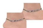 Mewow Trends Elephant Adjustable Alloy Anklet (Pair of 2)