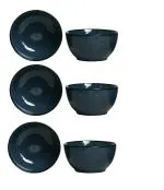 Caffeine Blue Stoneware Katori Bowl (Set Of 6)