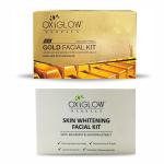 Oxyglow Herbals Oxyglow Herbals Gold Facial Kit 50G And Oxyglow Herbals Skin Whitening Facial Kit 60Gm (Pack Of 2)