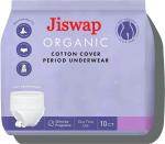 Empresa IndustriesJiswap Organic Cotton Cover Overnight Underwear Panty Style Sanitary Pad M - Pack Of 10