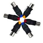 AXILENT PRO 6PCS 250V 20A 4 Pole Speakon Male Cable Connector with Metal Insert Speakon SPEAKON