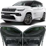 Able Elegant Car Magnetic Sun Shade Curtains with Zipper for Jeep Compass Set of 4 Pcs