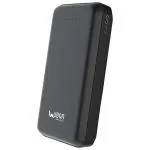 UBON Travelking PB-X90, 20000mAH Li-Polymer 12W Power Bank with 2.4A inbuilt 3 in 1 Type-C, V8 & Lightning Cables & Mobile Stand, Proudly Made in India, Universal Compatibility (Black)