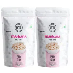 Aria Makhana (Pack of 2* 65 Gms) PINK SALT MAKHANA Phool Makhana, Gorgon Nuts