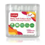 Luvlap White Comfy Safety Tip Cotton Buds With Ear Cleaning Protection 100 Sticks 200 Buds