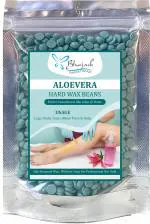 Bluejack Hard Wax Beans, Painless Body Hair Removal Wax Beads for Men & Women (Aloevera Green 100gm)