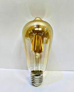 ARTDECOR Glass Yellow LED Filament Bulb Pack of 2