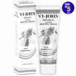 VI-JOHN Premium Lather Extra Smooth Shaving Cream for Men with Moisturisers 91g Each (Pack of 5)