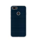 Casotec Blue Line Design Printed Silicon Soft TPU Back Case Cover for Lenovo A5