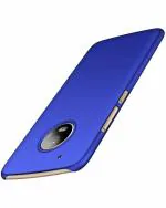 A ACCESSORIES KART Motorola G5 Plus Blue Silicon Superior Grip Back Cover
