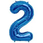Bubble Bells large 2/Two Number Foil Balloon 16 inch in Blue color for happy birthday ,anniversary, party decoration |number 2 foil balloon Blue|16 inch foil balloon | decoration items.