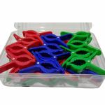Winggi Multipurpose Big Plastic Clips - Pack of 16 pcs in durable plastic container | Heavy-duty, rust resistant, Anti slip, Sunlight protected, Pipe Grip | For home, office, DIY, project, kitchen