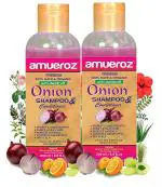 Amueroz Red Onion Shampoo For Anti Dandruff, Control Hair Fall And Promotes Hair Growth-Pack Of Two Men And Women, 200 Ml (Pack Of 2)