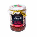 JhaJi - Taste of Mithila Store's Lal Mirch Lahsun Chutney | Bihari Style Homemade Spicy Chutney| Tangy, Spicy, Sour and Chatpata | Sun-Dried. No Artificial Preservatives & Colors