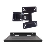 SAVISON Combo Universal Rotating TV Wall Mount Stand for 14 to 25 inch LED QLED Monitor Smart Fixed TV Mount With Set Top Box Self( 215MM X 280MM)