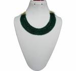 JAYA VISION ENTERPRISES Green Crystal beaded Beautiful Choker-tg09