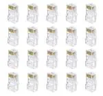 MVTECH RJ45 Plug CAT5/CAT6 Network RJ-45 LAN Crimp Metal Module Plugs Connector (Pack of 20)