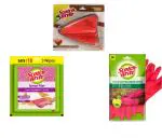 Scotch-Brite Heavy Duty gloves , Jet scrubber Tough , Sponge Wipe Super Saver Large