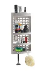 Nabhya Grey Plastic Multipurpose Wall Mount Bathroom Corner Shelf And Rack Kitchen Bathroom Storage Rack