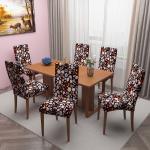 Dream Care Chair Protector Dining Table Chair Cover Set of 6 & Elastic Stretchable Office Chair Cover Protector, Design 6