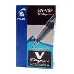 Pilot V Sign Pen | Tip Size - 2 MM | Fiber Soft Tip | Ink Colour - Black | Pack of 12