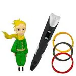 Time To 3D 2nd Generation 3D Pen with Charger, Pen Stand and LCD Display3D Pen for 3D Drawing, Doodling, Arts, Model Making, Project and EducationFree 3 Colors of 10m Each Filament - Black