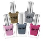 JUICE | ONE COAT | NAIL PAINT COMBO | BLOOMING PINK - C05, SHIMMER HONEY GOLD - D07, SILVER SAND - 22, GRAVEL GRAY - 27, PINK PEACH - 42 | LONG LASTING | 11ML EACH | PACK OF 5