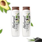 Naturali Pollution Defence Shampoo With Charcoal & Avocado Detoxifies And Nourishes Hair 340 Ml(Pack Of 2)
