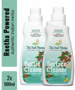 The Indi Mums Natural Baby Bottle and Toy Cleaner Liquid & Babysafe Herbal Floor Cleaner - 2X500ml