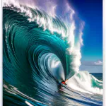 Love Creation 12x18 Size poster print for creative wall art- beach-breakers-8263(Non Sticker)