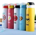 SAMVARDHAN Stainless Steel Superhero Sipper Round Shape Theme/Water Bottle for Kids/Flask/Insulated Bottle for Office 500 ML