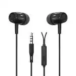 AYZEL Universal Indie in-Ear Wired Earphones with Mic for daily use supports Stereo Sound, Passive Noise Cancellation, in-line Controls, Universal 3.5mm Aux & 1.2m Tange-Free Cable (Black Color)