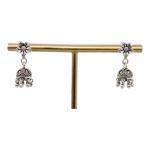 CHAITANYA EMPORIUM stylish floral design silver jhumke