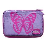 Smily Bling Butterfly Pencil Case Pink