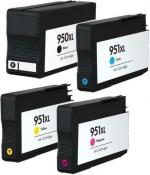 GPN PRINT 950 XL and 951 XL for Use In HP OfficeJet Pro 276dw MFP 8600 e Black and Tri Color Combo Ink Cartridge (Pack of 4)