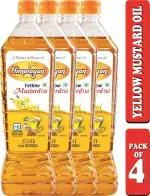 Himalayan Yellow Mustard Oil 4 Litre (1L Pack X 4) Fortified with Vitamin A & D