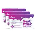 VCare Goat Milk White Soap - 125 gm ( PACK OF 3)