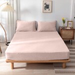 Wrinkle and Iron Free 100% Cotton Jersey (Soft T-Shirt Fabric) - King Size Baby Pink - Fits Up to 8