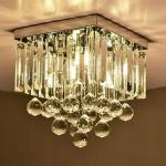 HONEY WOLF LED Ceiling Light, Fancy Crystal Glass Chandelier for Living Room, Hall, Hotel, Resort, Office Decoration