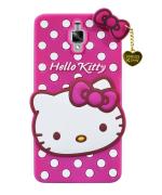 Clickaway Pink Silicone Hello Kitty Back Cover Case For One Plus 3