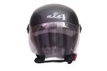 A.K.S-1, Half Face Helmet For Men Track-B(Black)