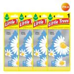 Little Trees Daisy Fields Hanging Car Freshener Pack of 4 | Premium Hanging Air Freshener for Cars & Rooms | Long-Lasting Fragrance | Imported from USA