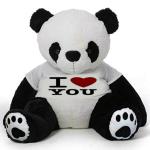 Hug N Feel Soft Toys White And Black Polyester And Fabric Panda Bear Soft Toy - 3 feet