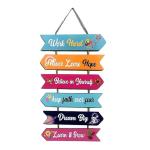 Ribbontales Work Hard Wooden Wall Hanging | Decor Artwork for Living Room, Bedroom, GIFTFACTREE Hostel & Study Decoration | Ideal for Gifting | Housewarming, Birthday, Return Gifts | MDF Decorative Hangings