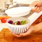 CRENTILA Salad-Cutter-Bowl Fast-Salad-Chopper-Bowl Vegetable-Slicer-Bowl Fast-Food-Prep-Bowl Salad-Maker Salad-Cutter Salad-Maker-Bowl