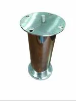 Implemental Stainless Steel Round Sofa Leg , 8-inch-Set of 4 Pieces Silver SS Steel Legs for Sofa, Couch, Deewan, Box, Table & Puja Chowki