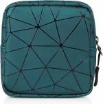 House of Quirk Sanitary Napkin Storage Bag Portable Pouch Pads with Zipper-Green